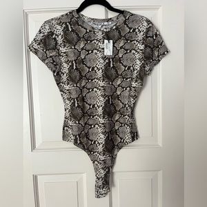 NWT Pam & Gela snakeskin bodysuit